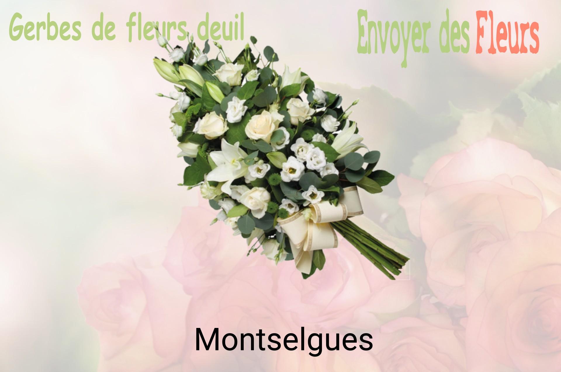 Gerbe de fleurs de deuil livrée à Montselgues